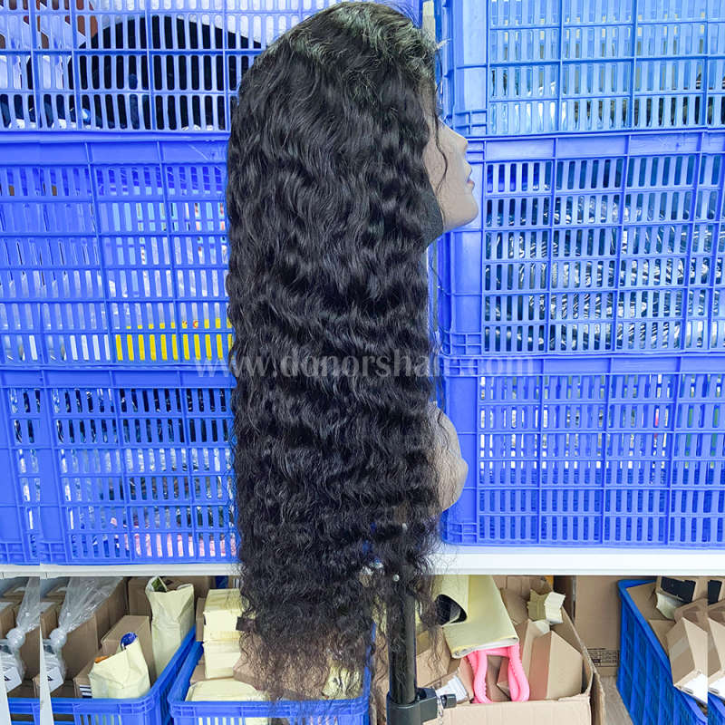 Donors Cambodian Wavy Raw Hair 13x4 Transparent Lace Frontal  Wig