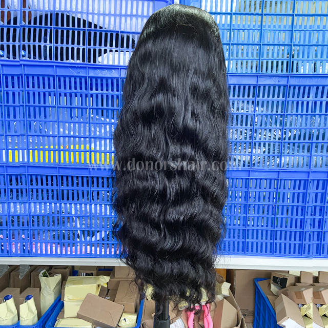 Donors Raw Hair Indian Wavy 13x4 HD Lace Frontal  Wig