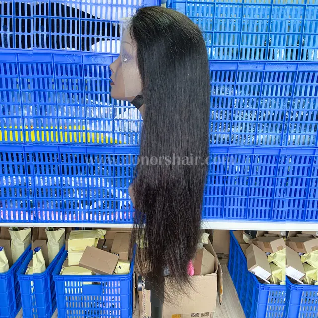 Donors Straight Raw Hair 4x4 Transparent Lace Closure Wig