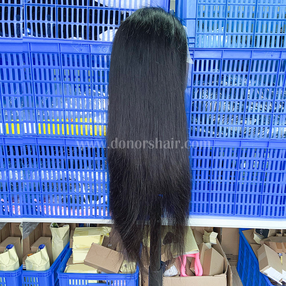 Donors Raw Straight Hair 5x5 HD Lace Closure  Wig