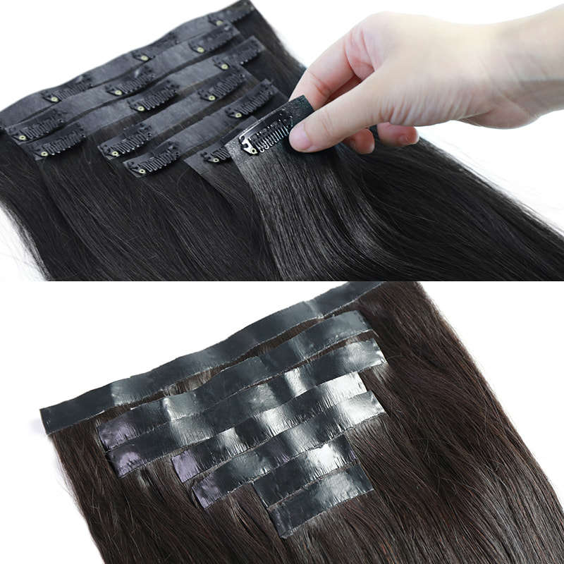Donors High Quality Mink Hair Seamless Clip-In 100% Hair Extensions 7Pcs/Set