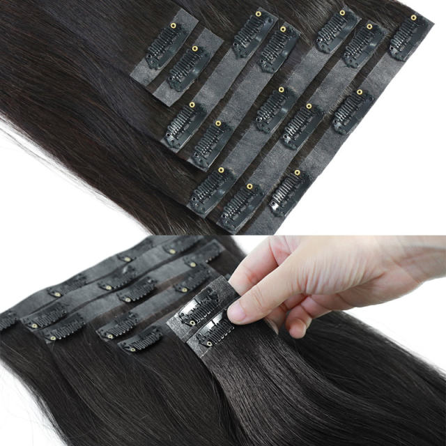 Donors Mink Hair Seamless Clip-In Silk Straight Hair Extensions 7Pcs/Set