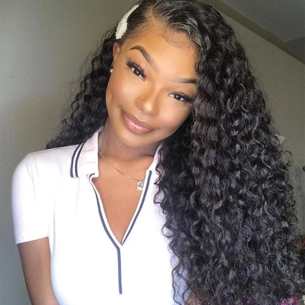 Donors Burmese Curly Raw Hair 13x4 Transparent Lace Frontal  Wig