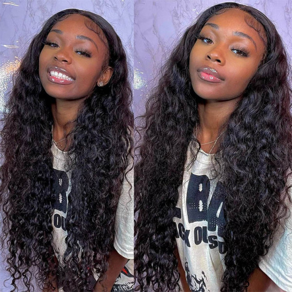 Donors Burmese Curly Raw Hair 5x5 Transparent Lace Closure Wig