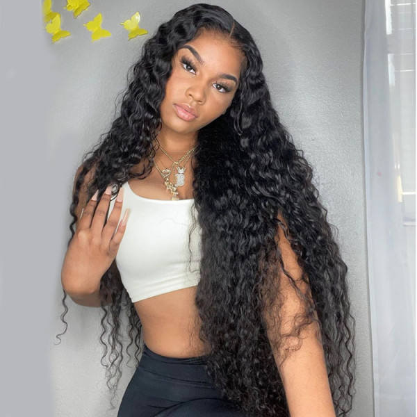 Donors Cambodian Wavy Raw Hair 13x4 Transparent Lace Frontal  Wig