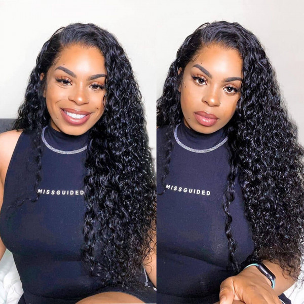 Donors Cambodian Wavy Raw Hair 5x5 Transparent Lace Closure Wig
