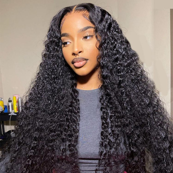 Donors Indian Curly Raw Hair 5x5 HD Lace Closure Wig