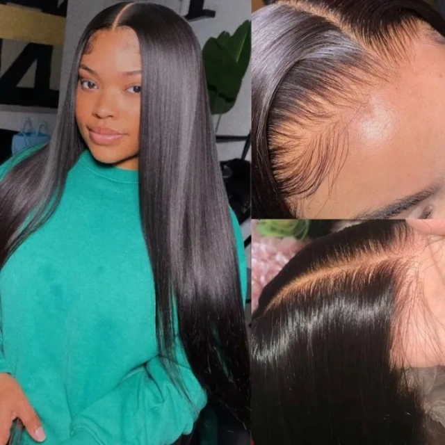 Donors Raw Straight Hair 13x4 HD Lace Frontal  Wig