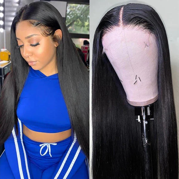 Donors Raw Straight Hair 4x4 HD Lace Closure  Wig