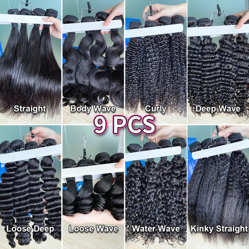 Donors High Quality Mink Hair Unprocessed 9 Human Bundles Deal Free Shipping