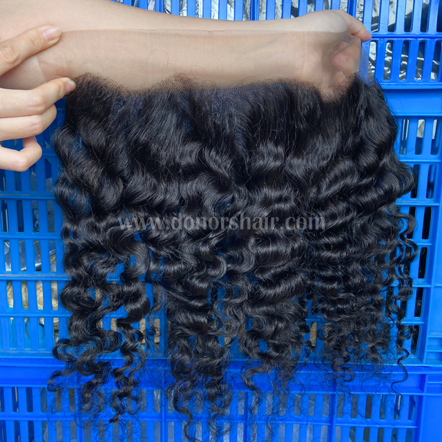 Donors Best Raw Hair 13x4 Transparent Lace Frontal 4 Pcs Free Shipping