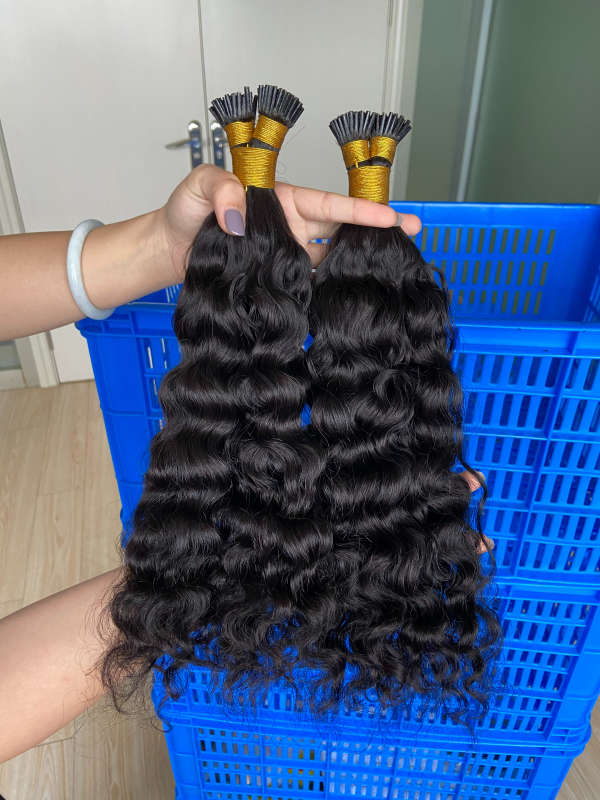 Donors 100% Raw Hair I Tip Hair Extension 4 Packs Free Shipping