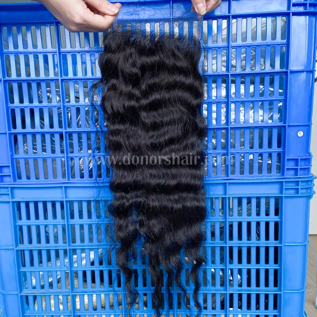 Donors 5x5 Transparent Lace Closure Best Raw Hair 4 Pcs Free Shipping