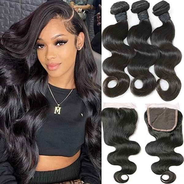 Donors 3 Bundles Mink Body Wave Hair With 5x5 HD Lace Closure
