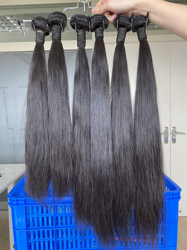 Donors Straight Mink Human Hair 3 Bundles With 5x5 Transparent Closure