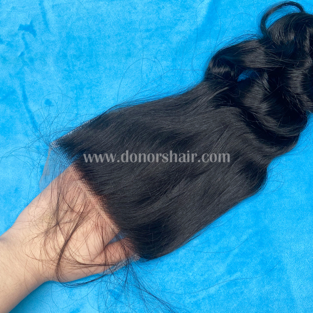 Donors Loose Wave 3 Bundles With 5x5 HD Lace Closure Unprocessed Mink Hair