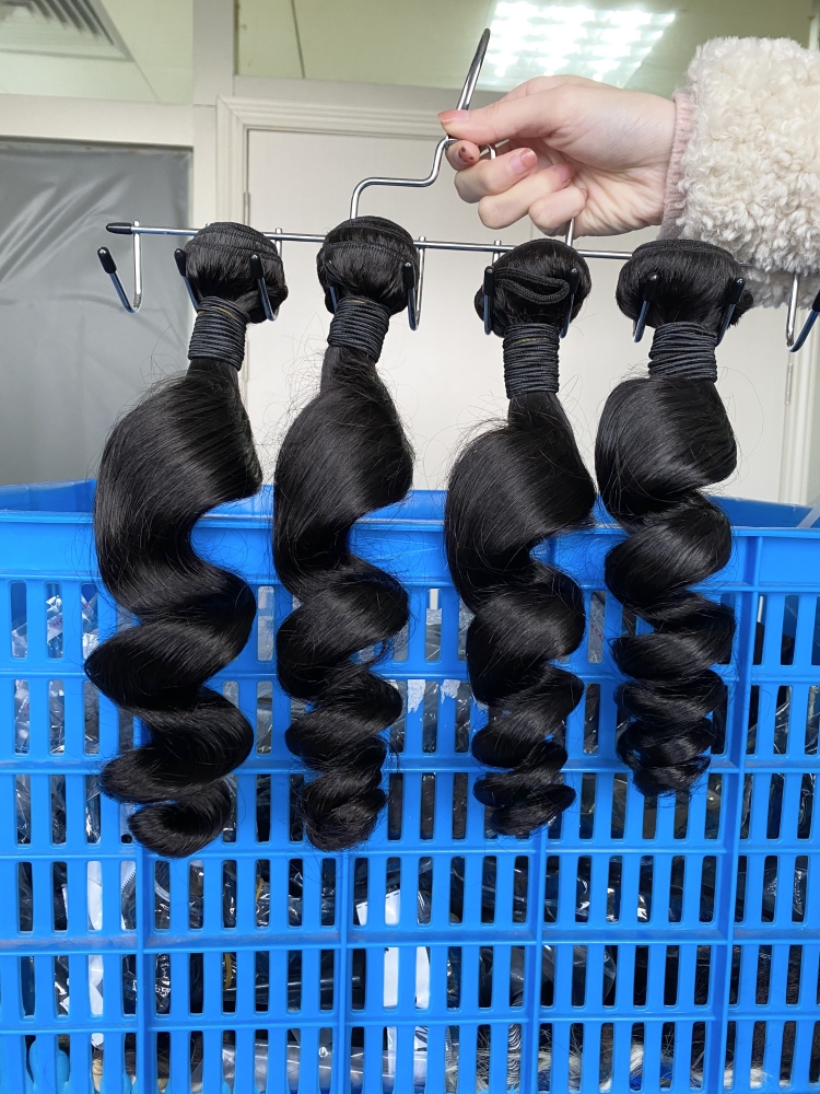 Donors Loose Wave 3 Bundles Hair With 5x5 Transparent Lace Closure Human Mink Hair Extensions
