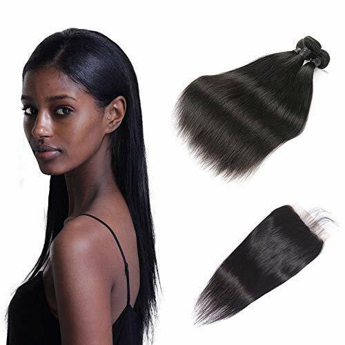 Donors Straight Mink Human Hair 3 Bundles With 5x5 Transparent Closure