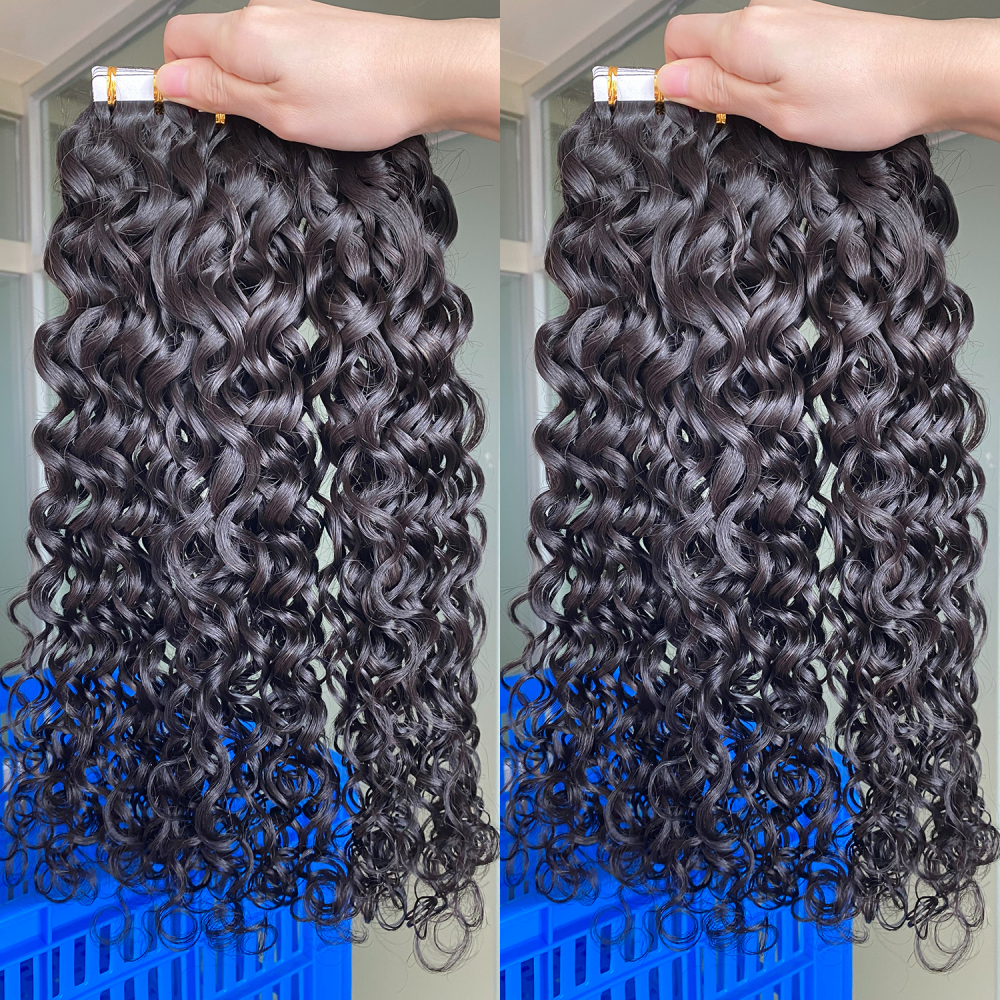 Donors Water Wave Tape In Mink Human Hair Extensions 20pcs/pack