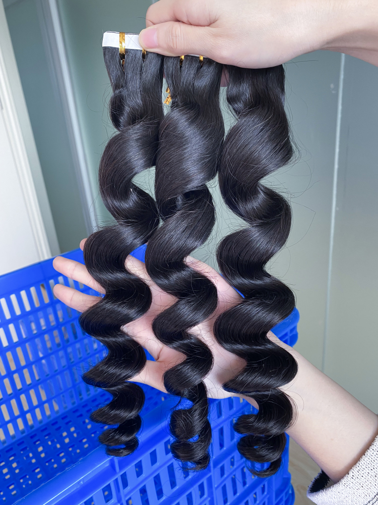 Donors Loose Wave Tape In Mink Human Hair Extensions 20pcs/pack