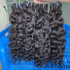 Donors Best Unwrought Natural colour Burmese Curly Raw Hair Bundle Hair Weave100% Human Hair
