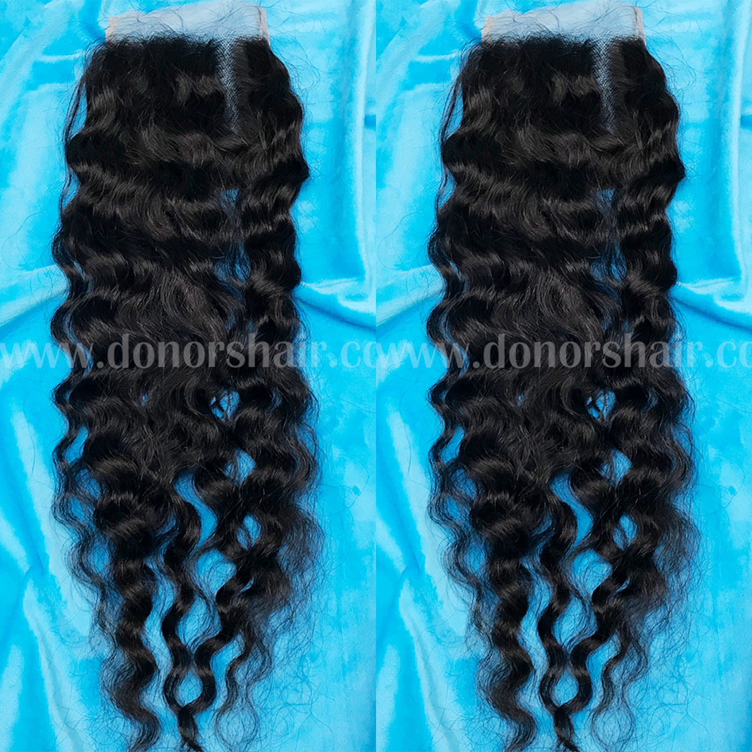 Donors Burmese Curly Raw Hair 4x4 Transparent Lace Closure