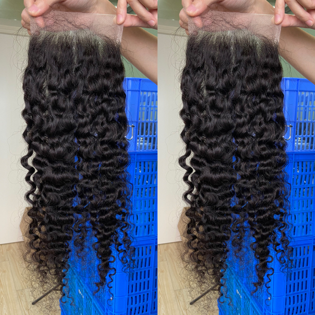 Donors Indian Curly 100% Raw Hair 6x6 HD Lace Closure