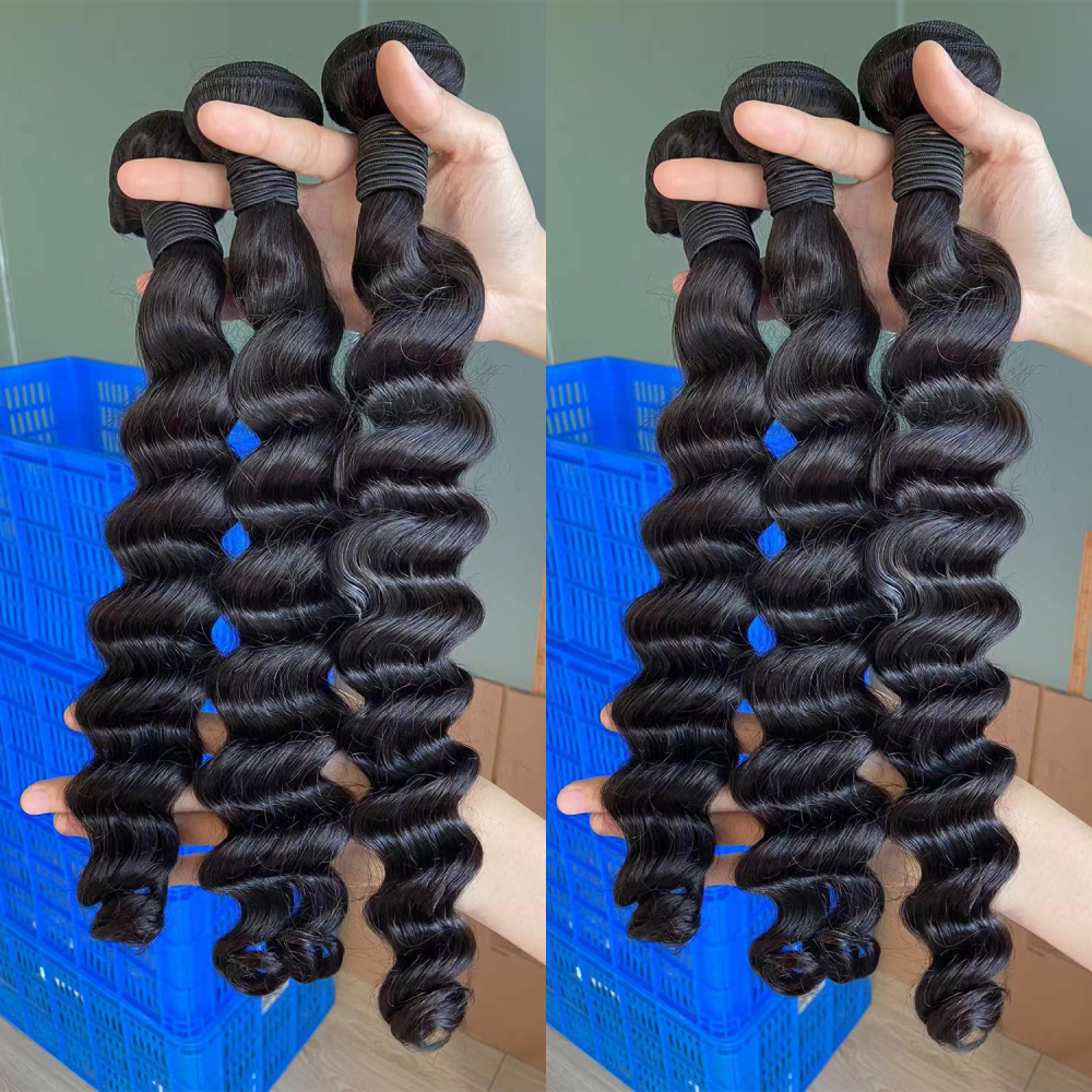 Donors Loose Deep Unprocessed Mink Human Hair 4 Bundles Deal