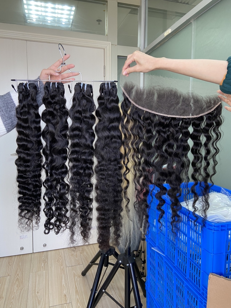Donors Burmese Curly 100% Real Raw Hair with 13x4 HD Lace Frontal