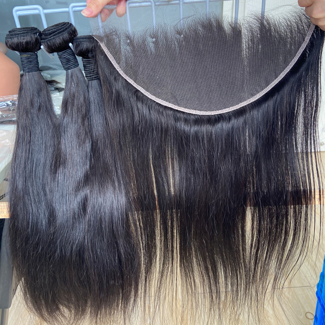 Donors High Quality Straight Mink Hair with 13x4 Transparent Lace Frontal