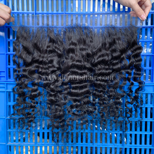 Donors Raw Hair Indian Curly 13x4 HD Lace Frontal