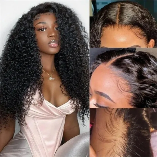 Donors Raw Hair Indian Curly 13x4 HD Lace Frontal  Wig