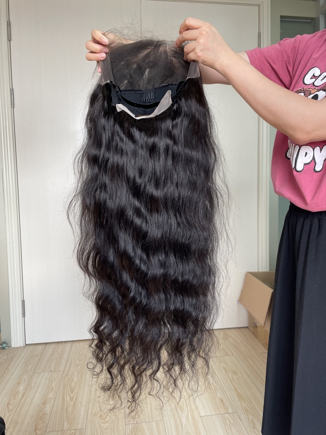 Donors Raw Hair Indian Wavy 13x4 HD Lace Frontal  Wig