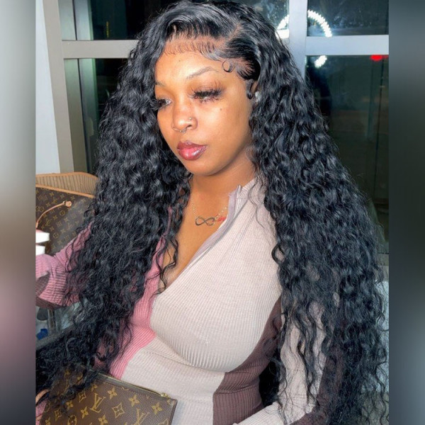 Donors Raw Hair Burmese Curly 13x4 HD Lace Frontal  Wig