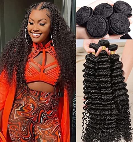 Donors Deep Wave Single Bundle 100% Human Hair Weave Mink Hair