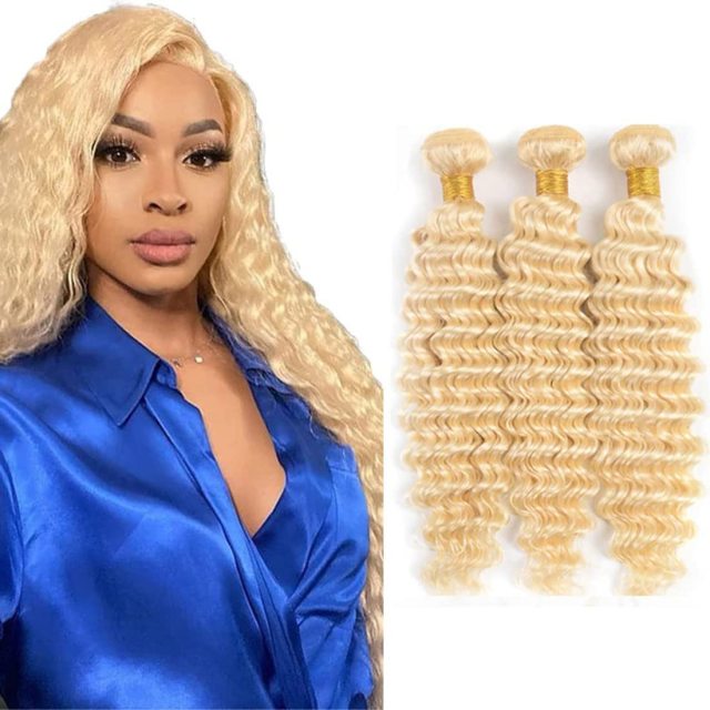 Donors #613 Blonde Deep Wave Virgin Hair Bundle