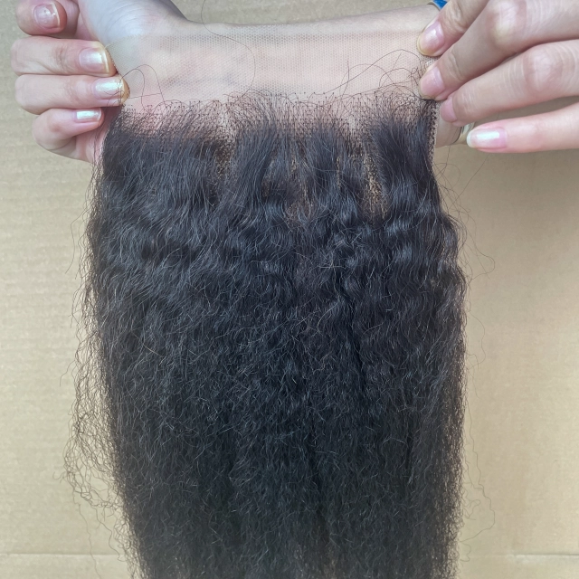 Donors Kinky Straight Mink Hair 5x5 HD Lace Closure