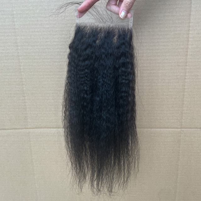 Donors Kinky Straight Mink Hair 4x4 HD Lace Closure