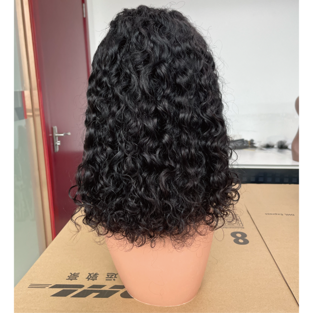 Donors Deep Wave Bob Frontal Transparent Lace Wig
