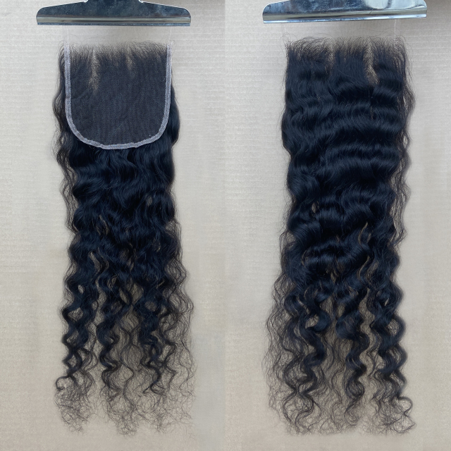 Donors Raw Hair Cambodian Wavy 4x4 Transparent Lace Closure