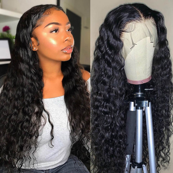 Donors Deep Wave 13x4 Transparent Lace Frontal Pre-made Wig