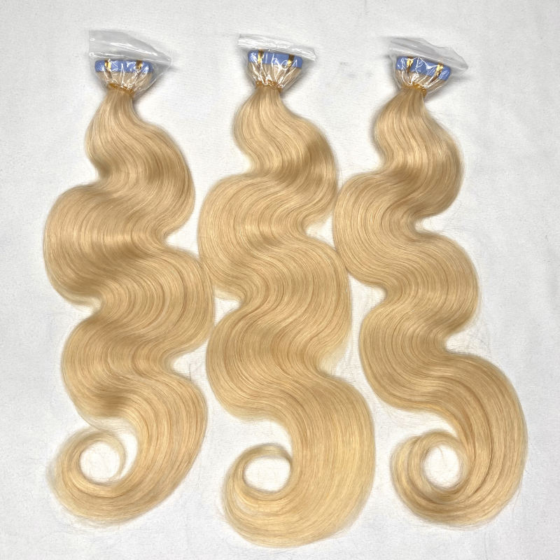 Donors 613 Blonde Color Body Wave Tape Ins Human Hair Extensions