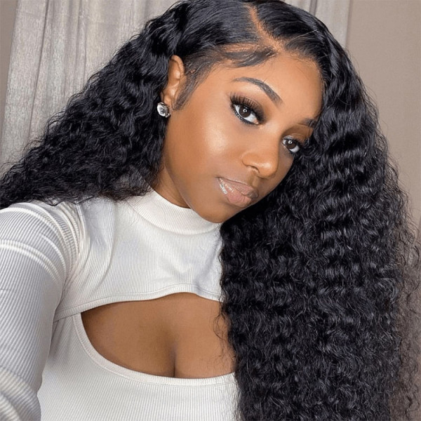 Donors Burmese Curly Raw Hair 4x4 Transparent Lace Closure Wig