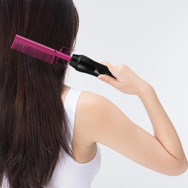 Donors Electric Hot Comb Hair Brush Straightener