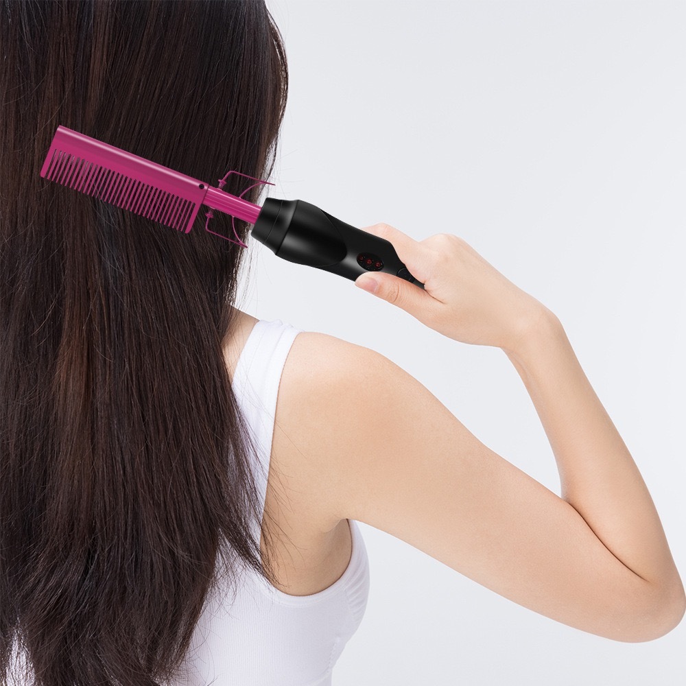 Donors Electric Hot Comb Hair Brush Straightener