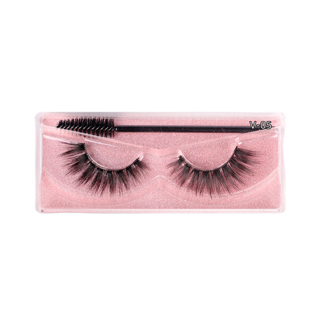 Russian Strip Lashes Fluffy D Curl False Multipacck 10 pairs (1 pack)