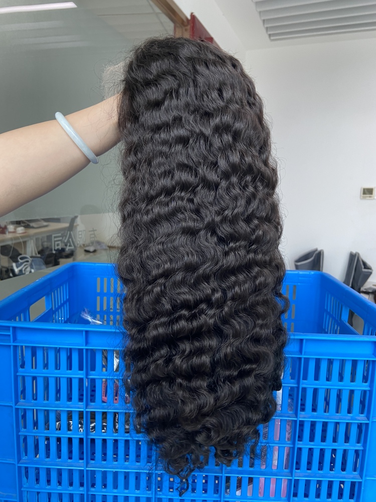 Donors Burmese Curly Raw Hair 13x4 Transparent Lace Frontal Wig