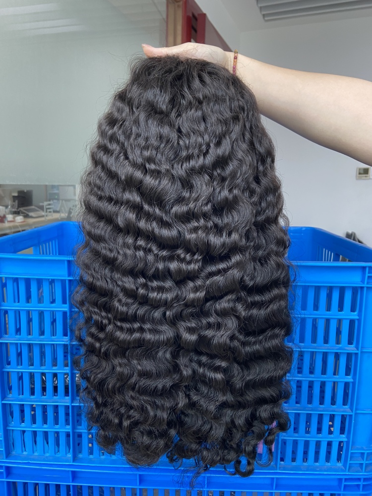 Donors Burmese Curly Raw Hair 13x4 Transparent Lace Frontal Wig