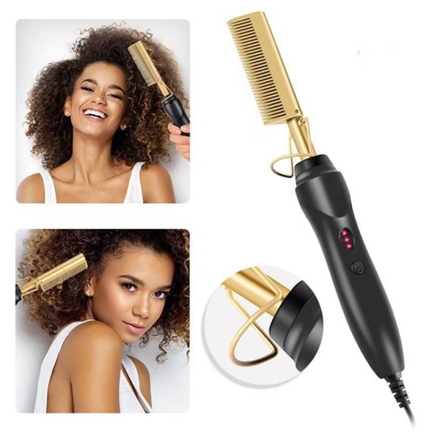 Donors Electric Hot Comb Hair Brush Straightener