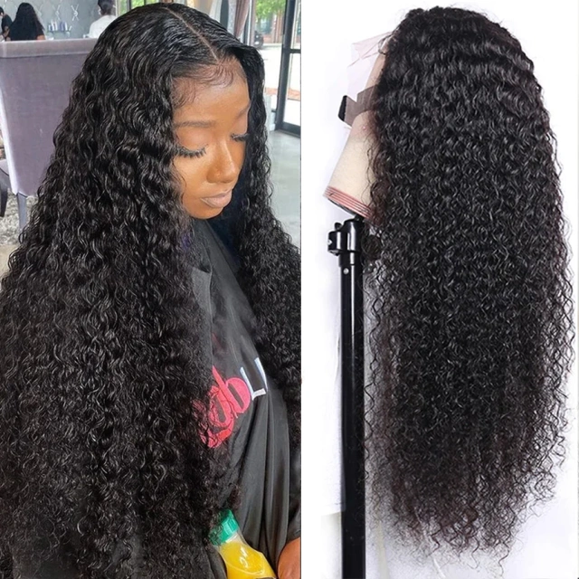 Donors Mink Hair Kinky Curly 4*4 Full Frontal pre made Wig